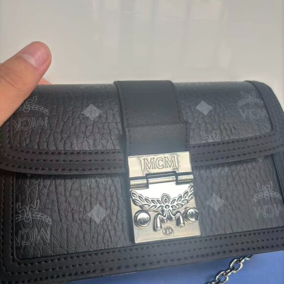 MCM Crossbody Bag Shoulder Bag Black - Picture 6 of 6